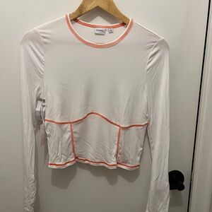 Sundays best - white and orange top